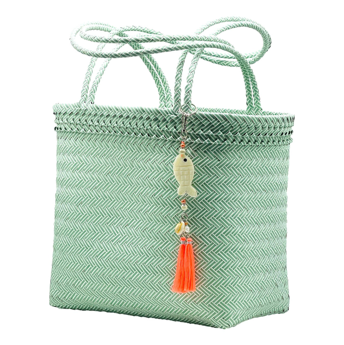Plastic woven beach tote discount