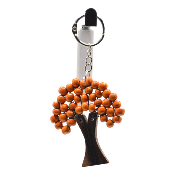 ORANGE Tree Wooden Tassel