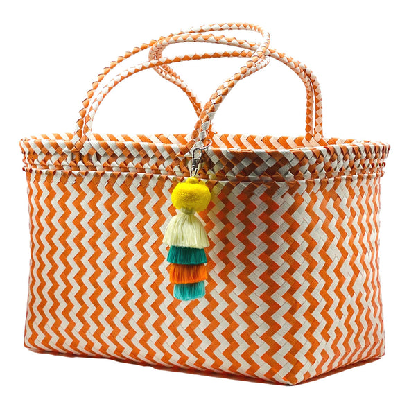 ORANGE Zig Zag Boat Bags XLarge