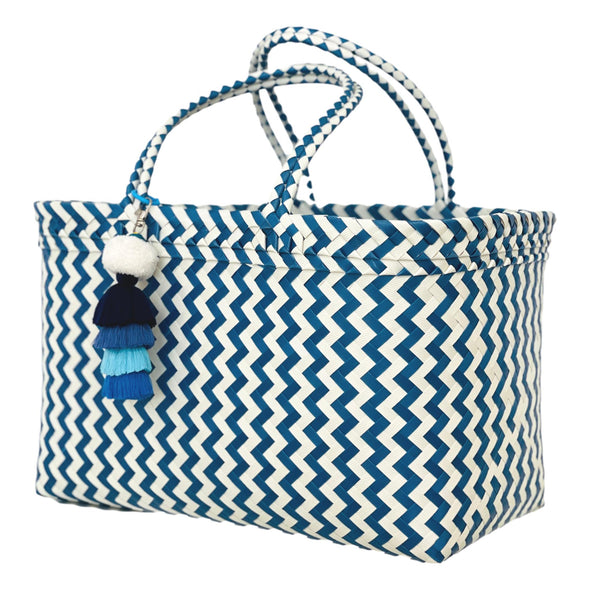 BLUE Zig Zag Boat Bag XLarge