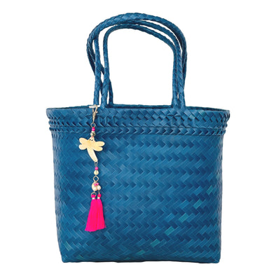 BLUE Bold Long Handle Shopper