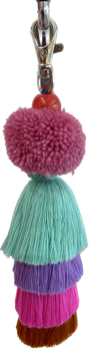 ROSE PEPPERMINT Funky Pom Pom Tassel