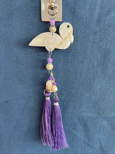 PURPLE Shell Bag Tassels