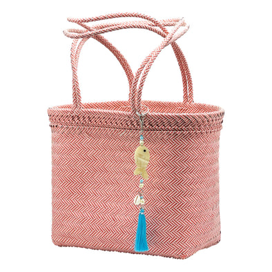 CORAL Herringbone Long Handle Shopper